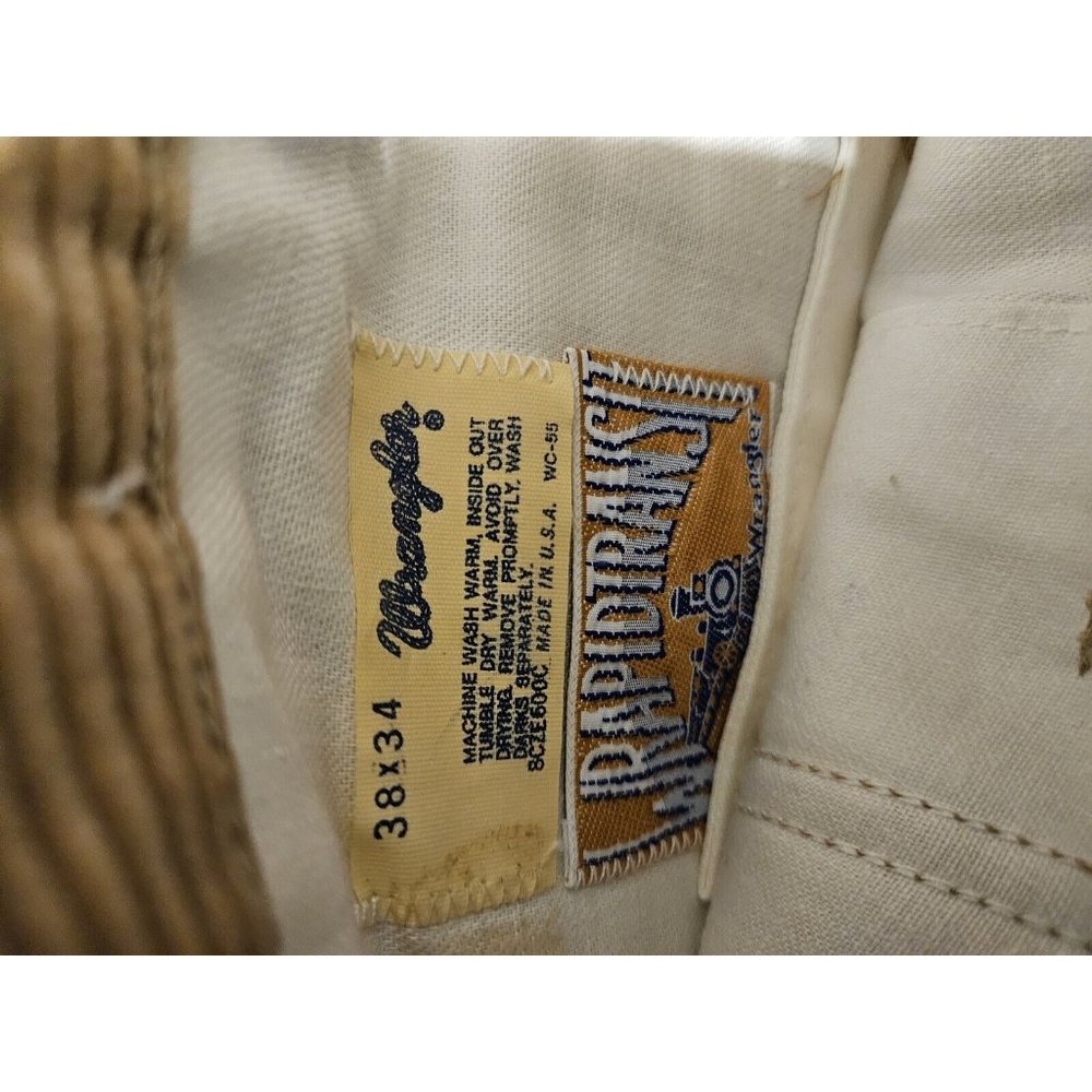 70s Wrangler Wrapid Transit Corduroy Bell Bottom Pants Flare 38 x 34 NWT Tan USA - Picture 5 of 11